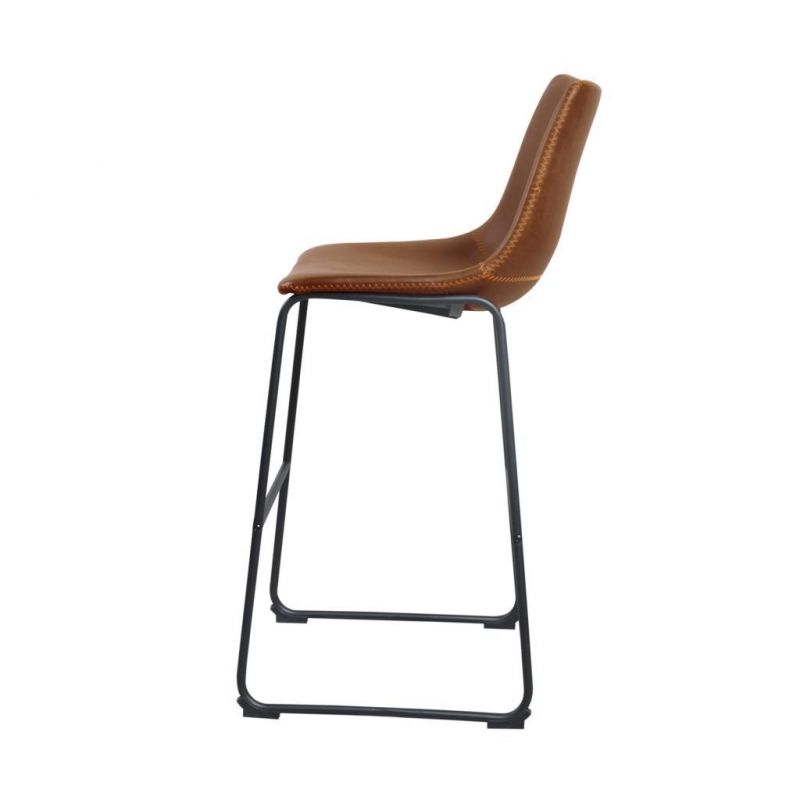 Faux Leather Bar Stool X2 Set Smithers Industrial Furniture £362.00 All Rooms Steel product_features