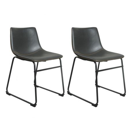 Industrial Leather Dining Chair Smithers Chairs £326.00 All Rooms Steel product_features
