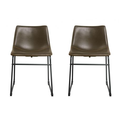 Industrial Leather Dining Chair Smithers Chairs £326.00 All Rooms Steel product_features