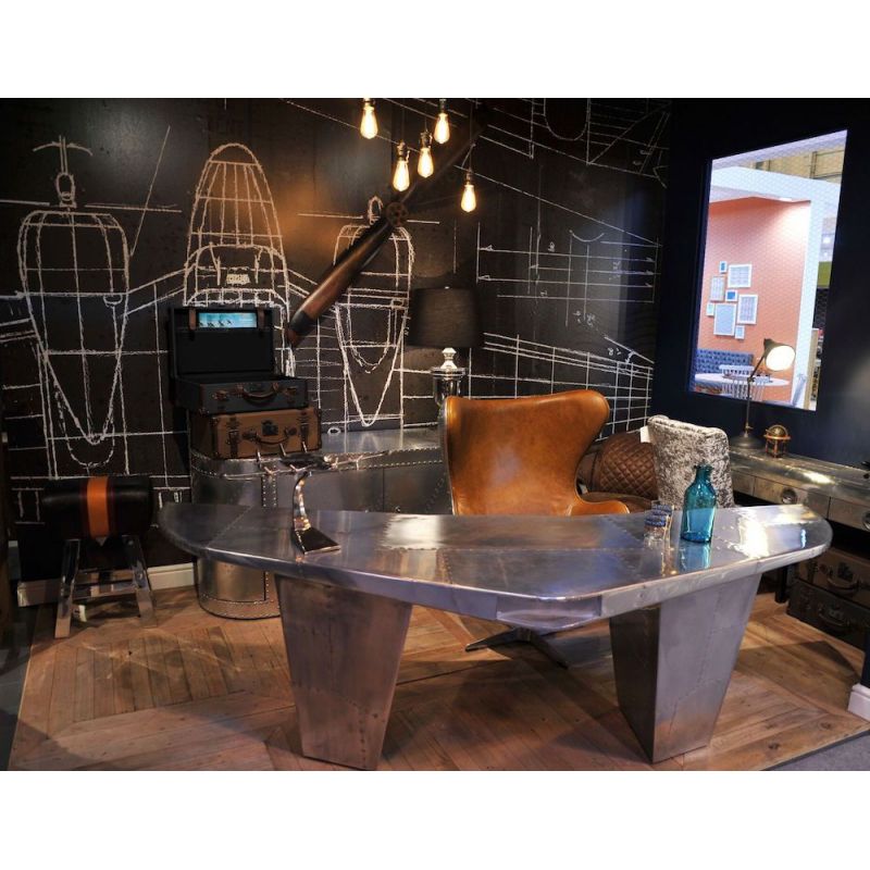 Spitfire Aviator Wing Desk – Silver or Brass Smithers Office £3,200.00 Office Fir Wood Aluminium product_features