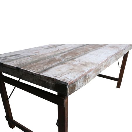 Reclaimed Wood Folding Dining Table – Industrial Cool with a Clever Twist Smithers Reclaimed Wood Dining Tables £650.00 Dinin...