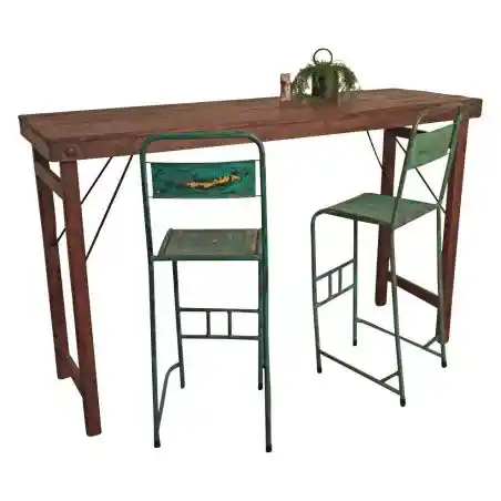 Factory Folding Reclaimed Wood Bar Table Smithers Industrial Furniture £950.00 Bar Reclaimed Wood Iron product_features