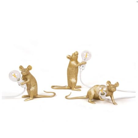 Gold Mouse Lamp &ndash; Luxury Whimsical Gift for Her, Perfect for Desks, Shelves, or Bedrooms Seletti Seletti &pound;85.00 product_...