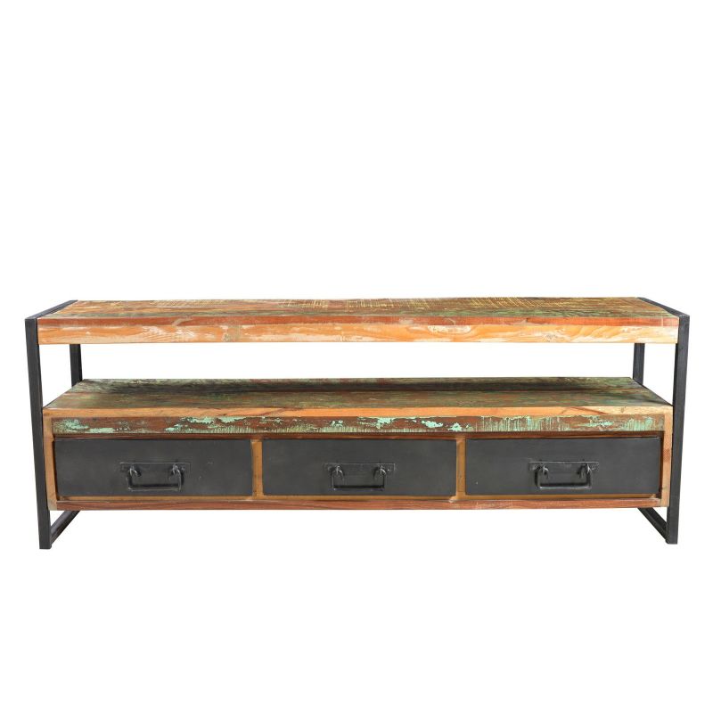 Lowboard Tv Cabinet Smithers Reclaimed Wood Furniture £1,549.00 Living Room Acacia Steel product_features