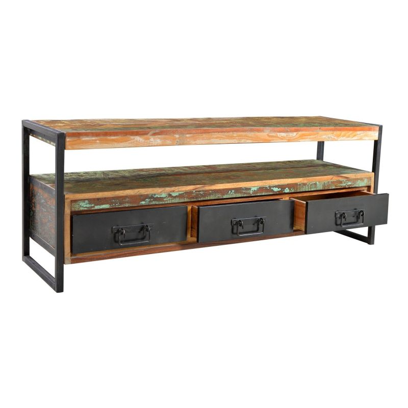 Lowboard Tv Cabinet Smithers Reclaimed Wood Furniture £1,549.00 Living Room Acacia Steel product_features