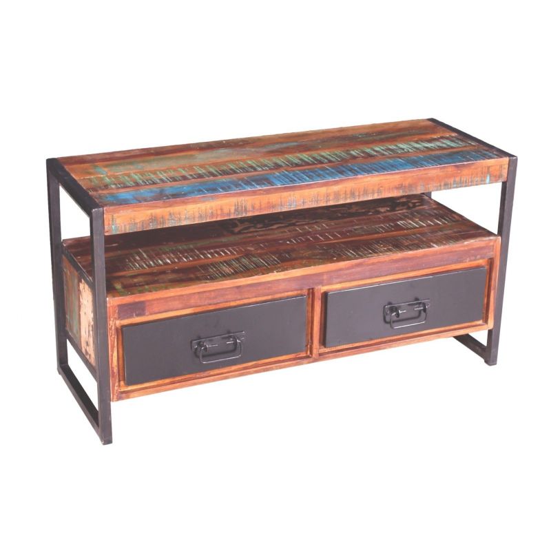 Lowboard Tv Cabinet Smithers Reclaimed Wood Furniture £1,549.00 Living Room Acacia Steel product_features