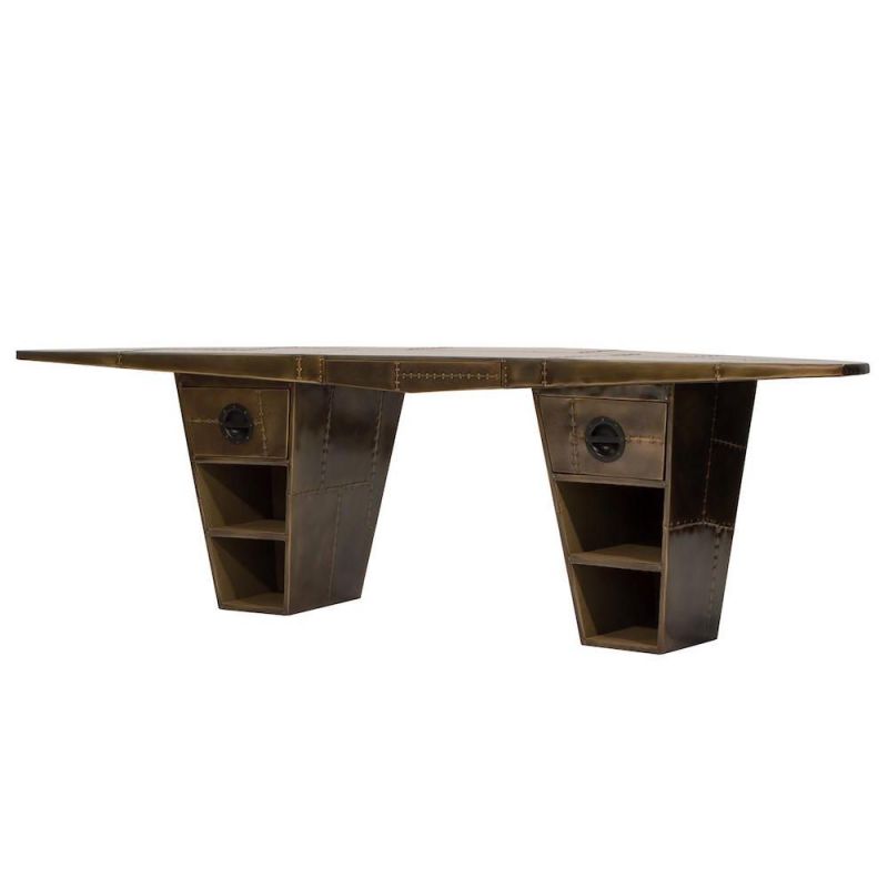Spitfire Aviator Wing Desk – Silver or Brass Smithers Office £3,200.00 Office Fir Wood Aluminium product_features