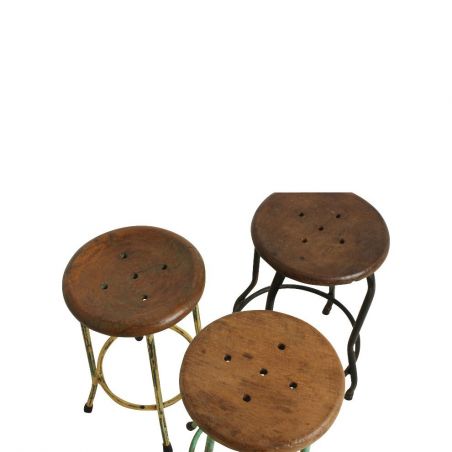 Science Lab Stool Smithers Industrial Furniture &pound;160.00 Kitchen Diner Teak Wood Iron product_features
