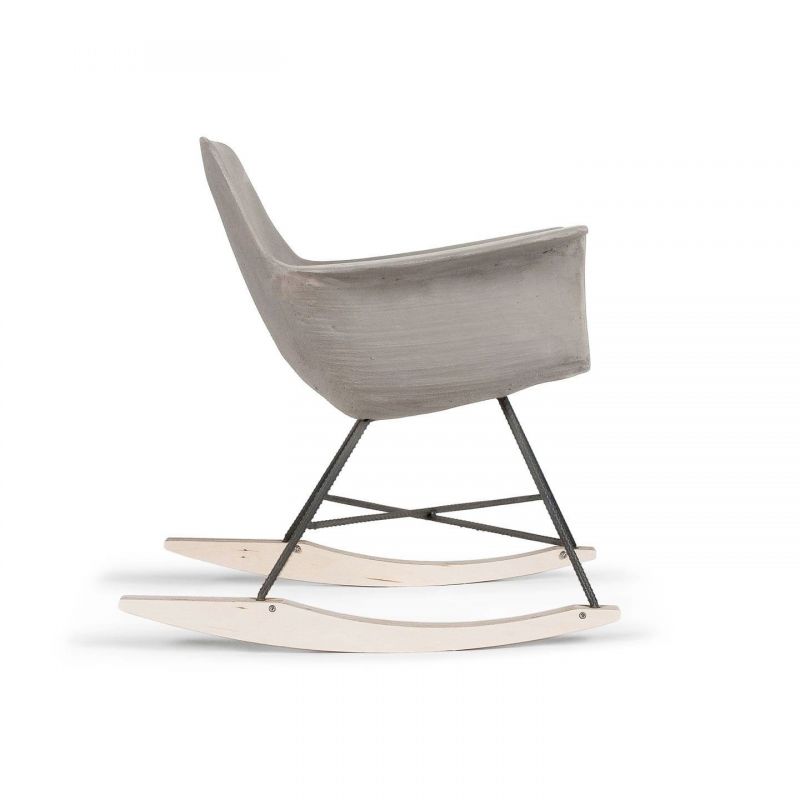 Concrete Grey Rocking Chair Lyon Beton Retro Furniture £2,000.00 All Rooms product_features