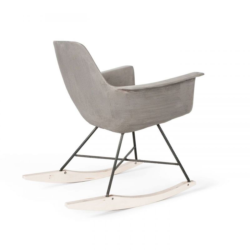 Concrete Grey Rocking Chair Lyon Beton Retro Furniture £2,000.00 All Rooms product_features