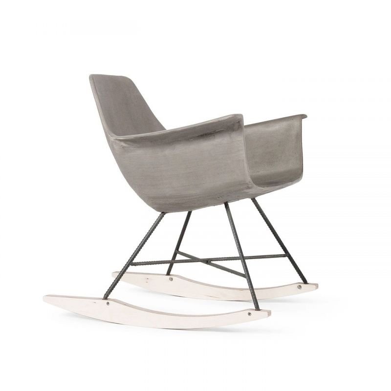 Concrete Grey Rocking Chair Lyon Beton Retro Furniture £2,000.00 All Rooms product_features