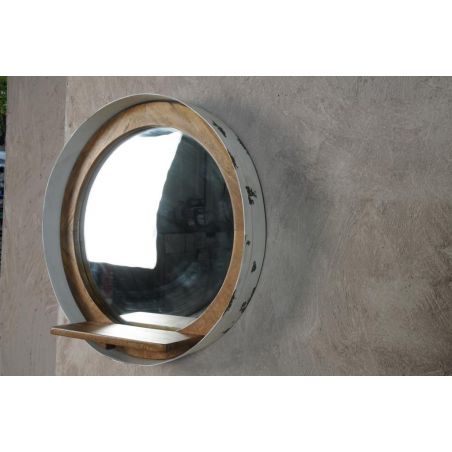 Nautical Porthole Mirror Smithers Decorative Mirrors &pound;180.00 Hallway Reclaimed Boat Wood Oil Drum product_features