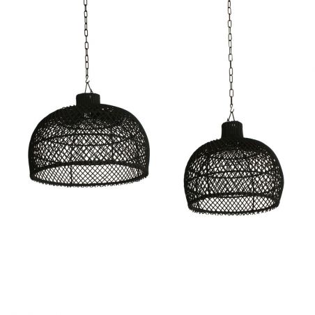Black Rattan Pendant Ceiling Light Smithers Lighting &pound;215.00 Wicker product_features