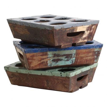 Reclaimed Wooden & Oil Drum Drinks Tray Smithers Tableware £60.00 Reclaimed Wood product_features